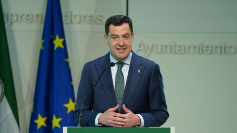 El presidente de la Junta de Andaluc&iacute;a, Juanma Moreno