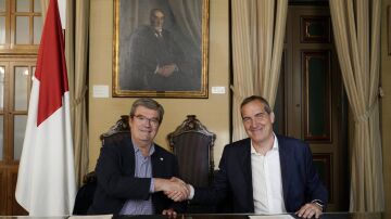 Juan Mari Aburto (izqda) e Iñaki Lerga