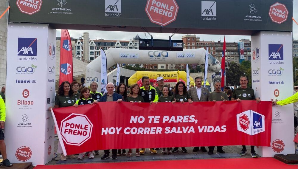 Gran &eacute;xito de participaci&oacute;n en la Carrera PONLE FRENO en Bilbao, alrededor de 1.400 personas corren para salvar vidas 