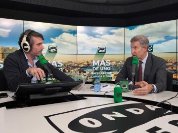Alberto Núñez Feijóo, con Rafa Latorre en Más de uno. Alberto Núñez Feijóo, con Rafa Latorre en Más de uno.